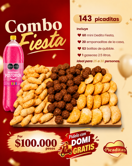 Combo Fiesta + gaseosa 2.5 litros DOMI GRATIS
